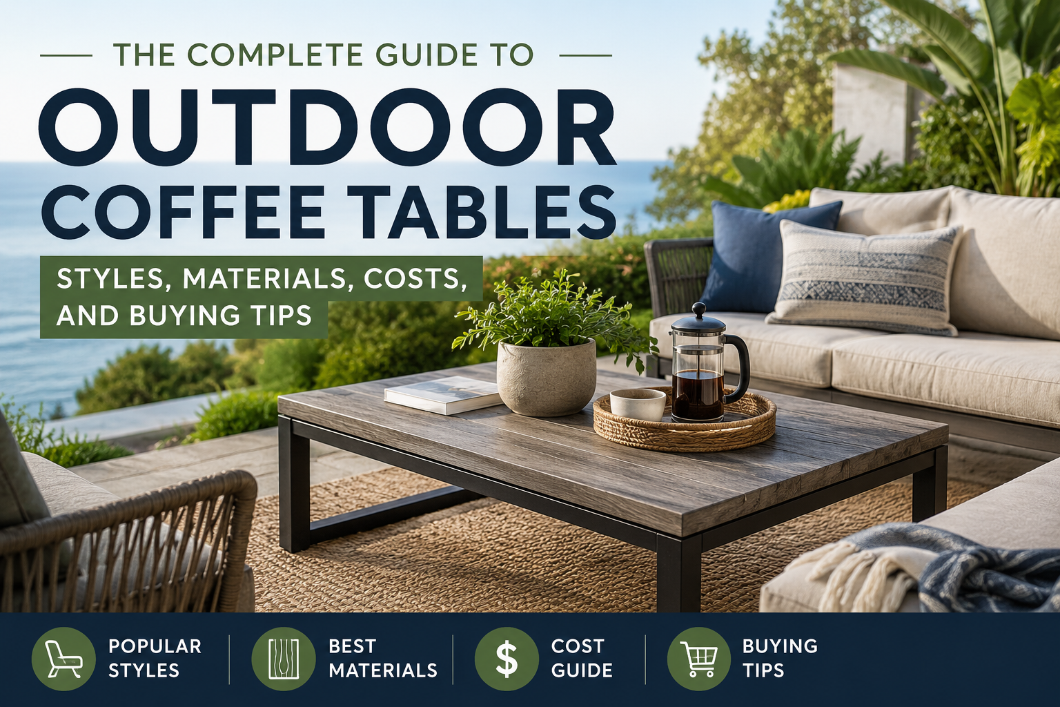 The Complete Guide to Outdoor Coffee Tables: Styles, Materials, Costs, and Buying Tips